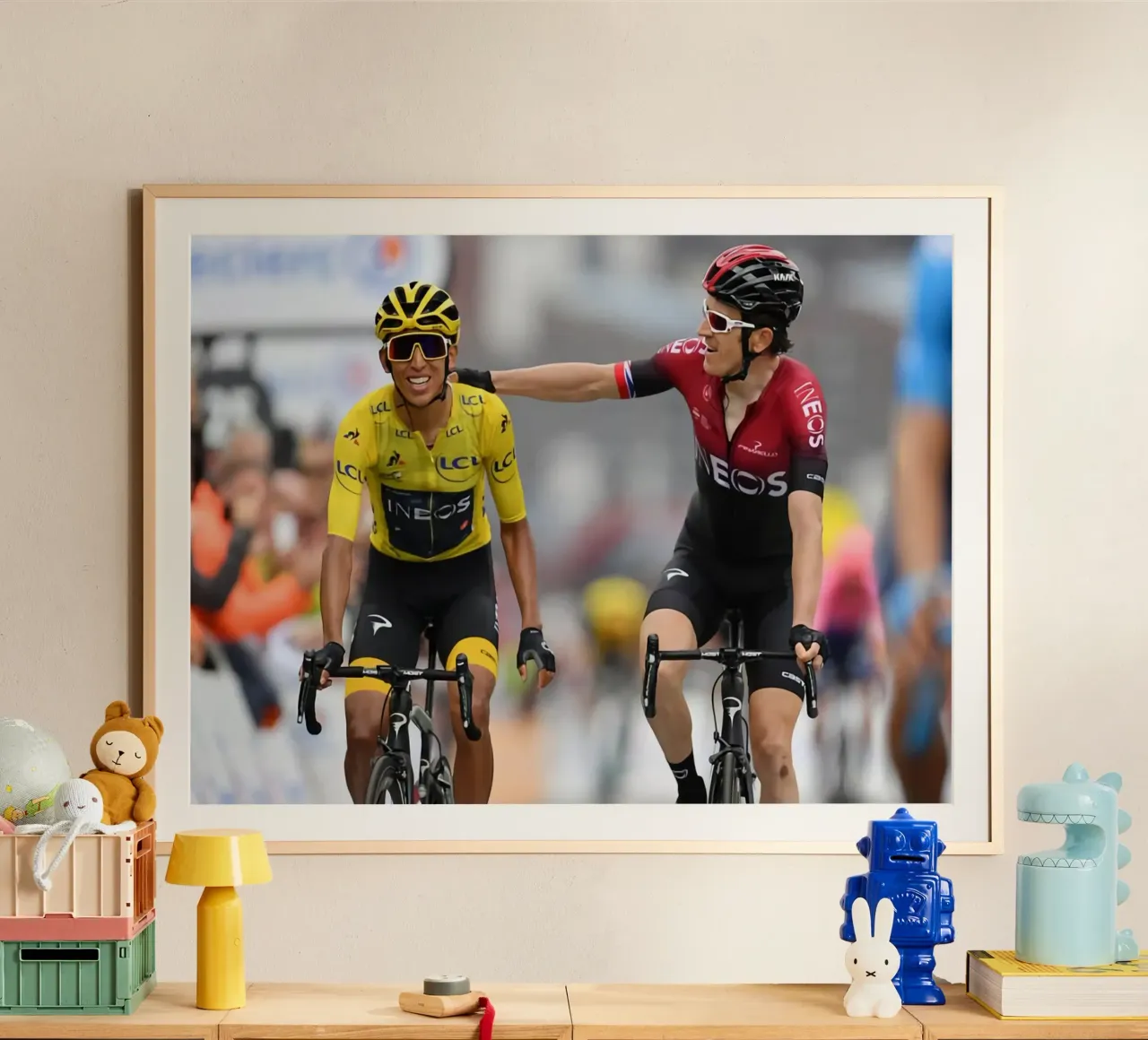 Il momento dopo la gara poster con telaio in legno da SPECIAL SHOP GENTHO UK