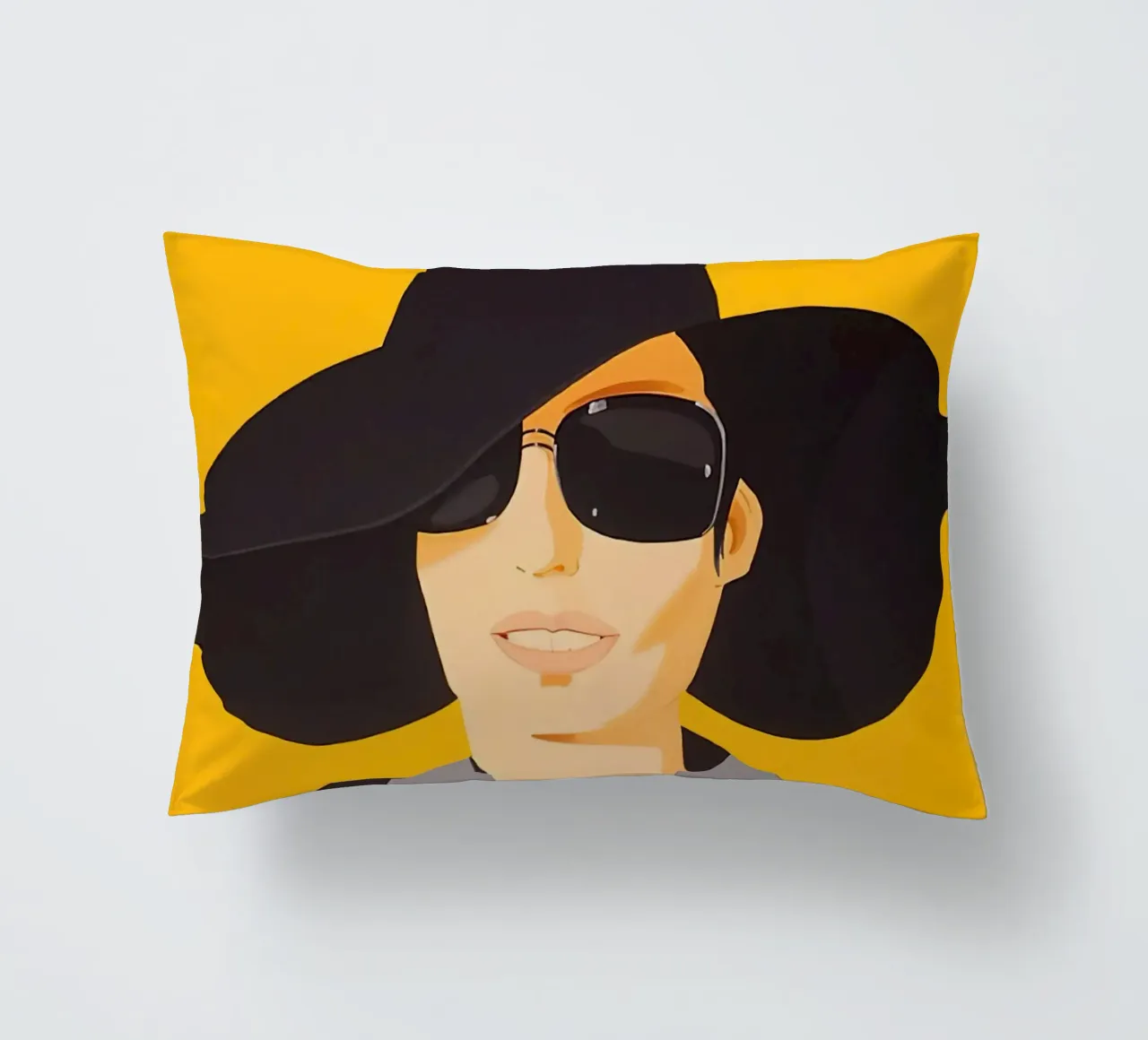 Alex Katz Vivien in cappello nero cuscino da Marcobarshop
