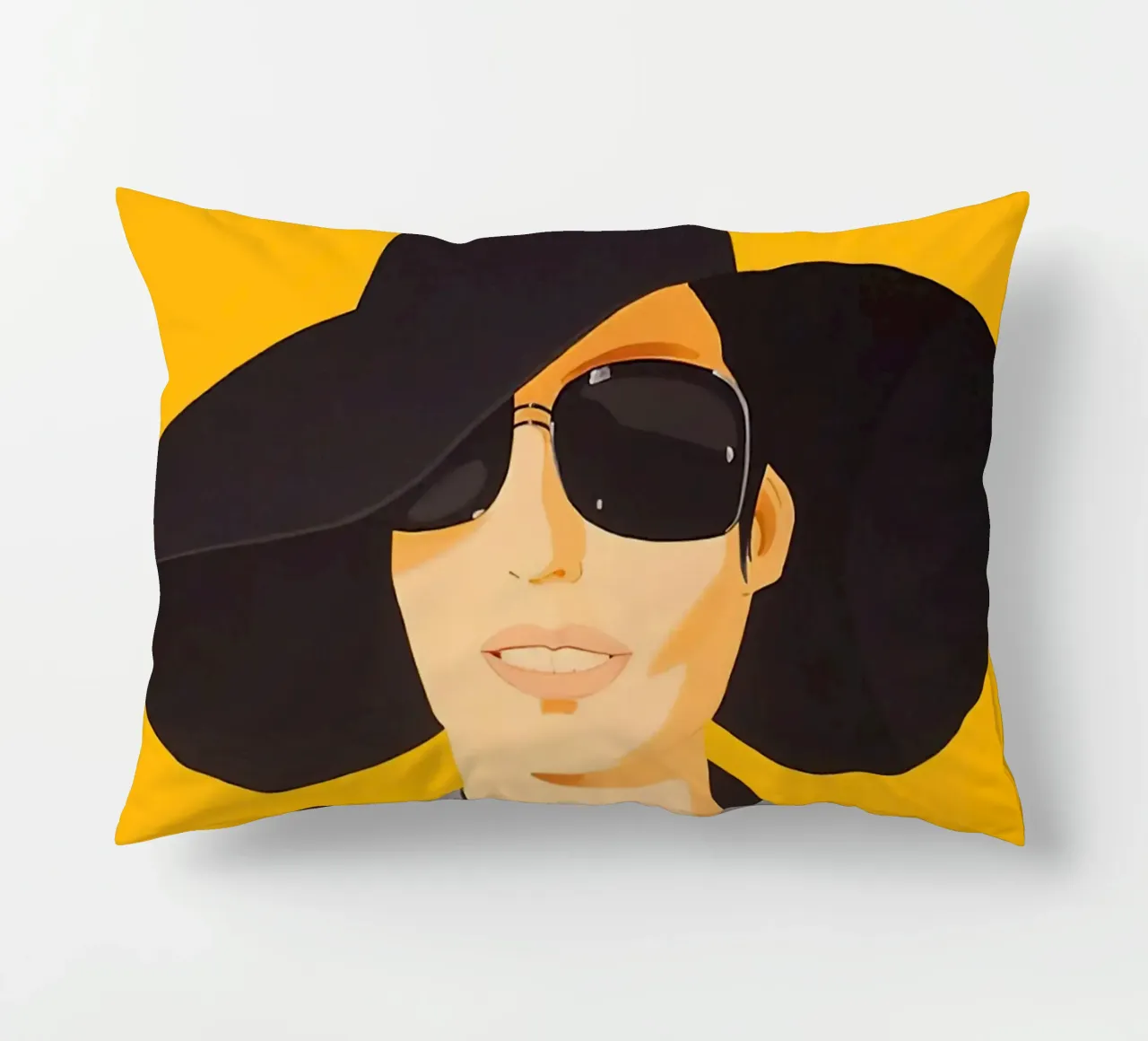 Alex Katz Vivien in cappello nero cuscino da Marcobarshop