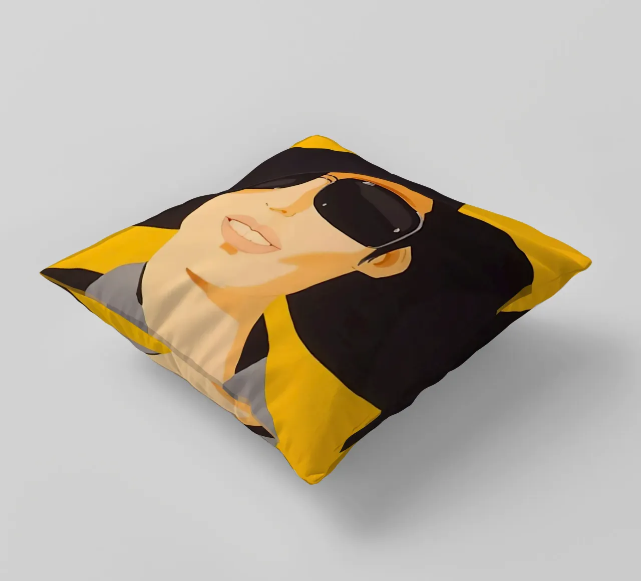 Alex Katz Vivien in cappello nero cuscino da Marcobarshop