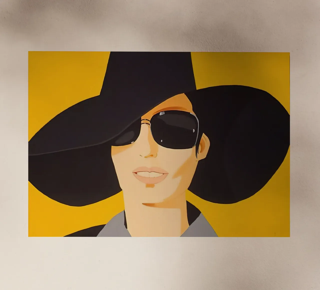 Alex Katz Vivien in cappello nero pellicola backlit da Marcobarshop