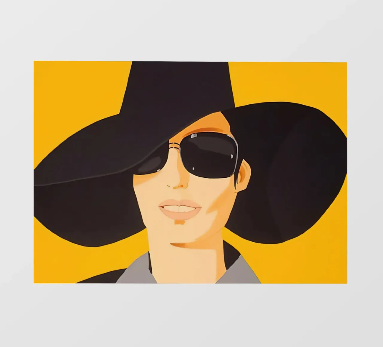 Alex Katz Vivien in cappello nero pellicola backlit da Marcobarshop