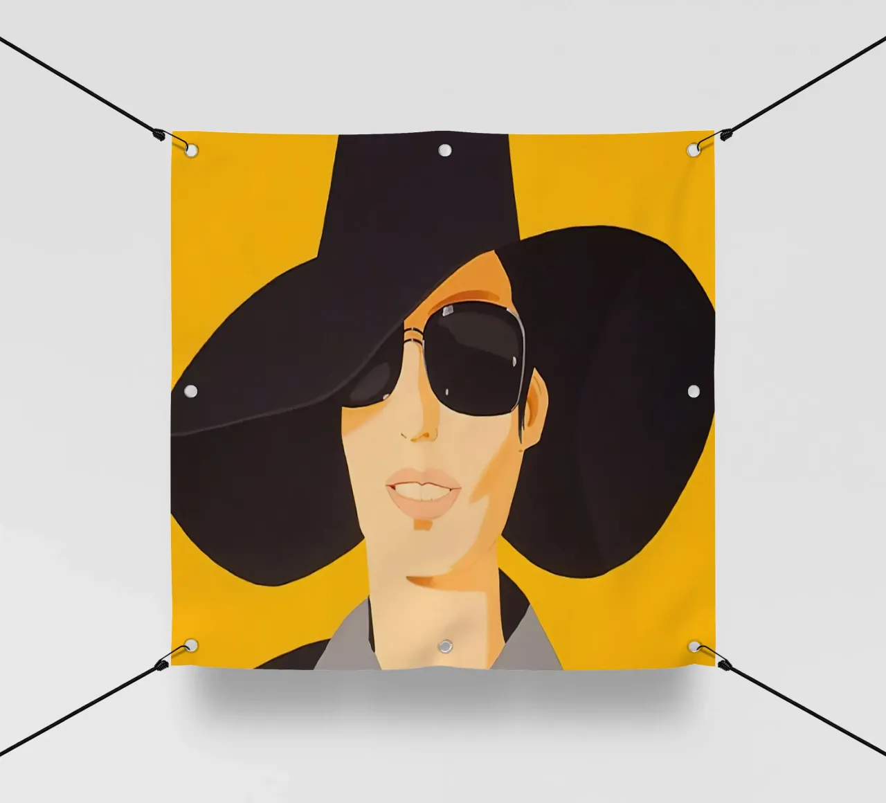Alex Katz Vivien in cappello nero telo in pvc da Marcobarshop