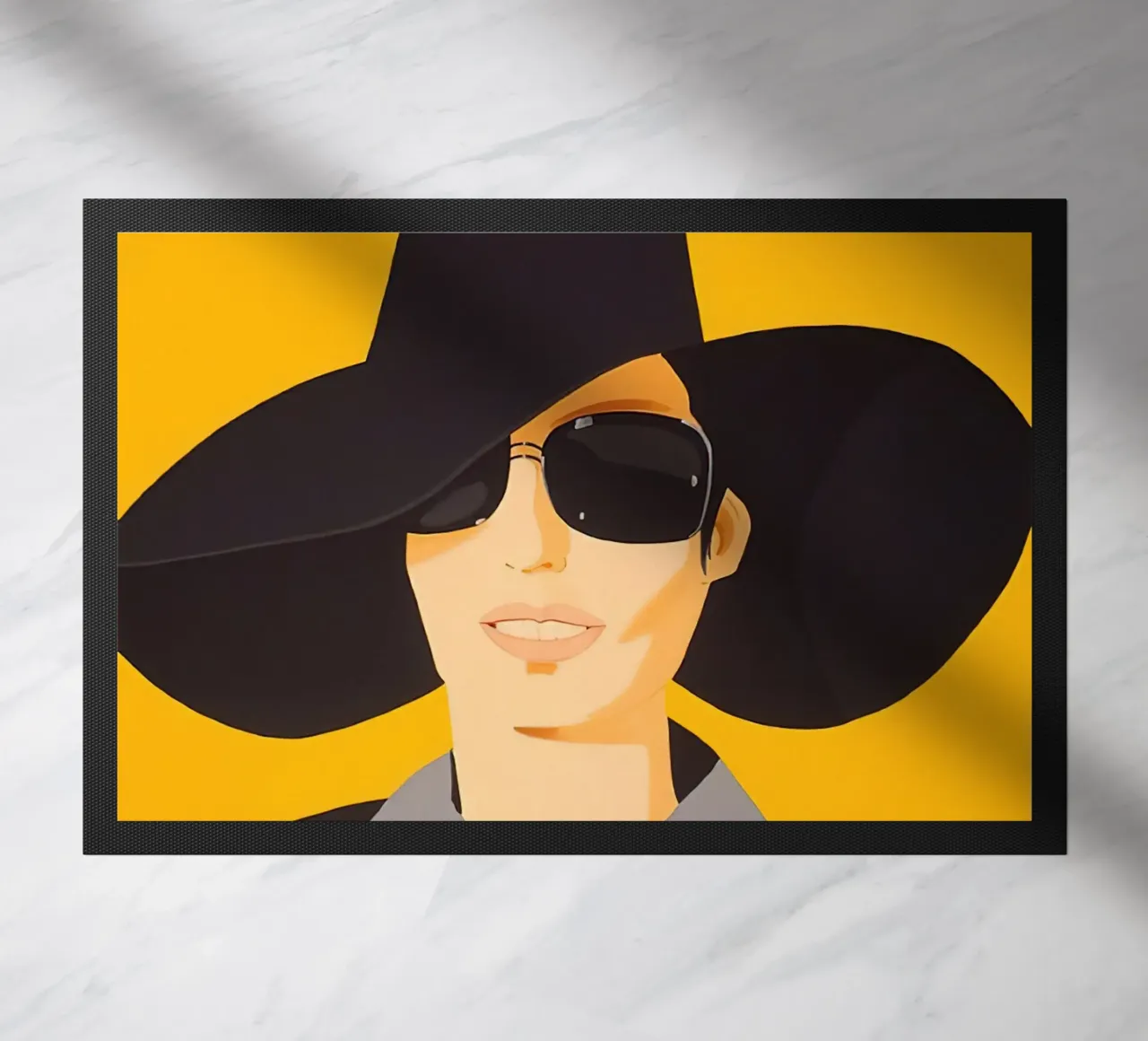 Alex Katz Vivien in cappello nero zerbino da Marcobarshop