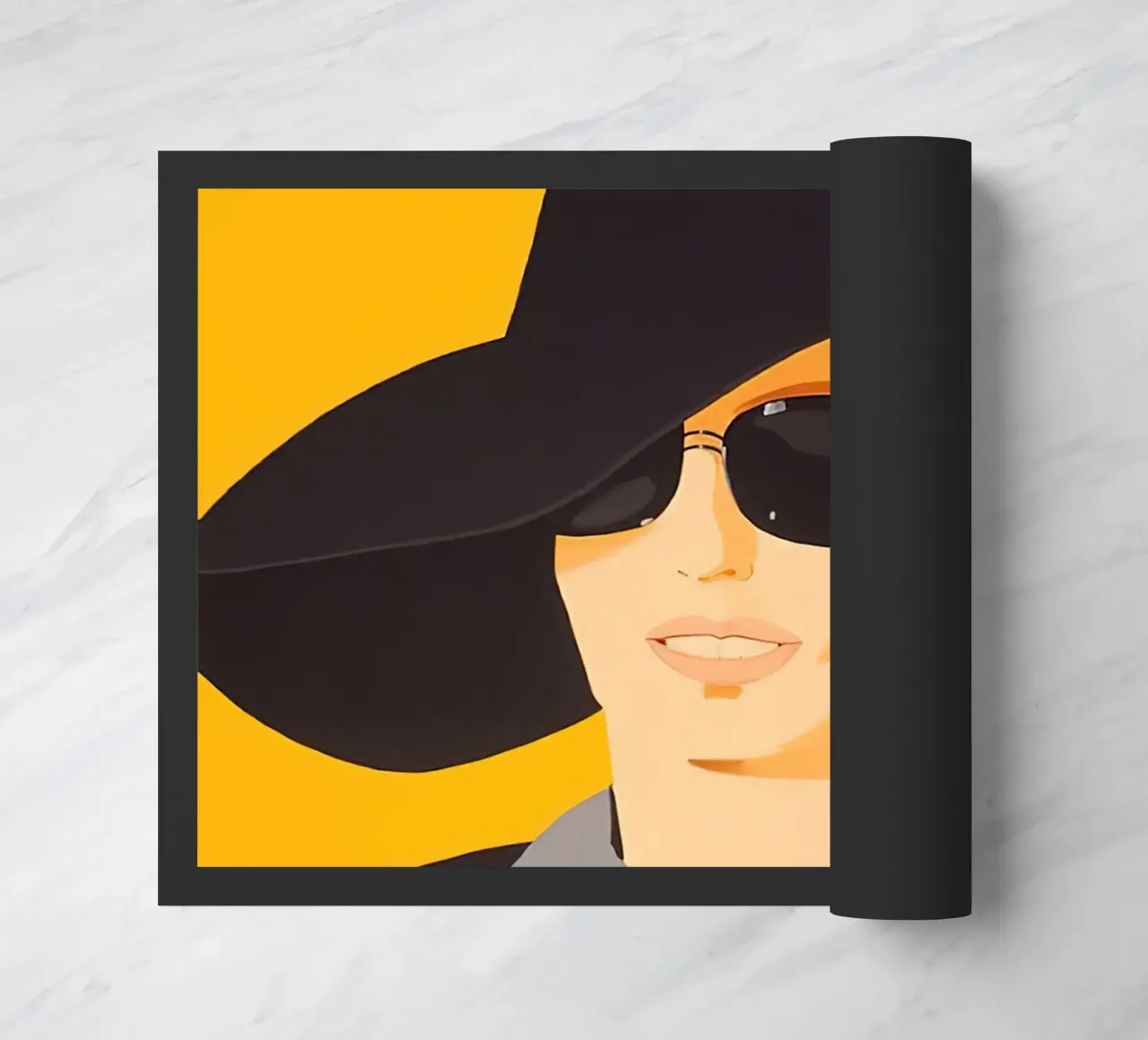 Alex Katz Vivien in cappello nero zerbino da Marcobarshop