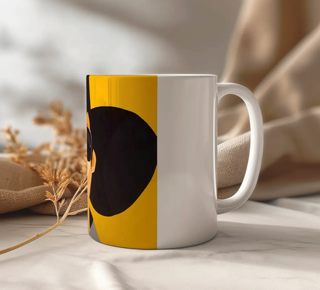 Alex Katz Vivien in cappello nero tazza in ceramica da Marcobarshop