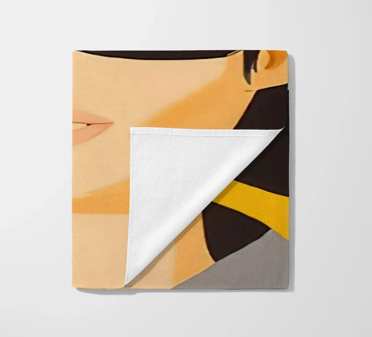 Alex Katz Vivien in cappello nero telo mare da Marcobarshop