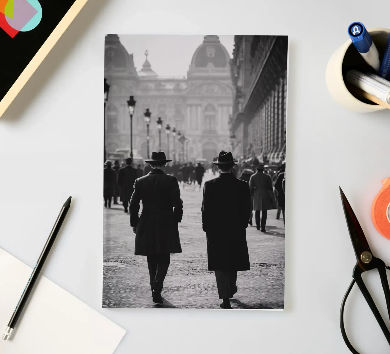 On the way to the Gare d'Orsay notebook by M-Ulrich-Digital Art