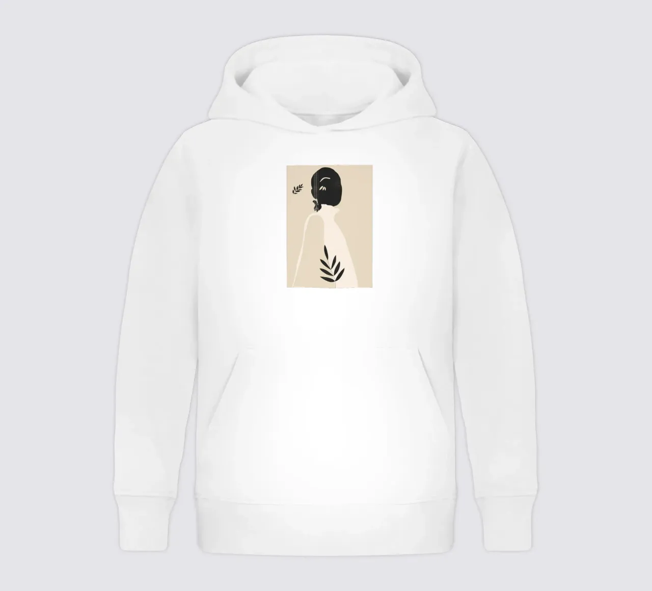 Tropical Girl Abstract Minimal 4 kids hoodie by ThingDesign