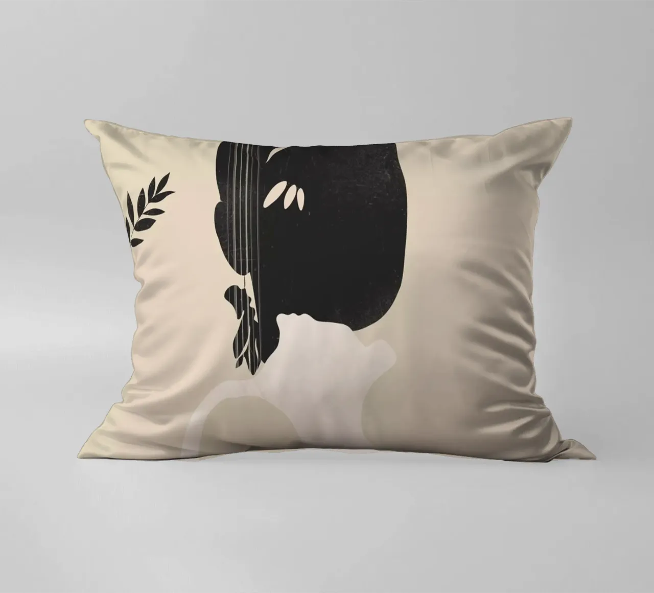 Tropical Girl Abstract Minimal 4 decorative cushion by ThingDesign