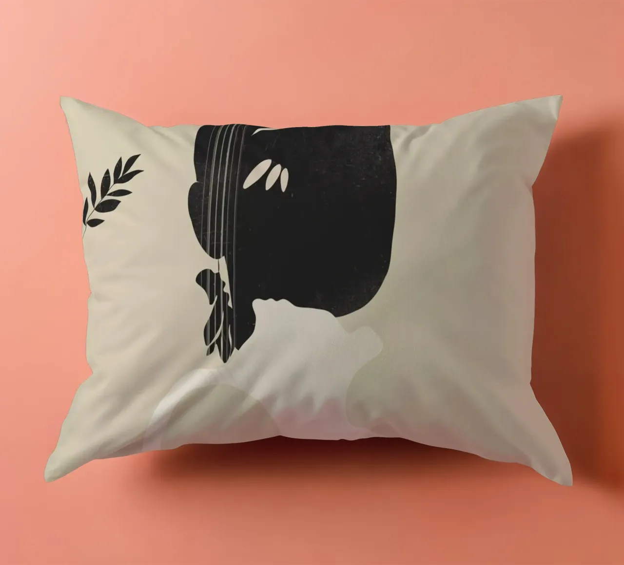 Tropical Girl Abstract Minimal 4 decorative cushion by ThingDesign