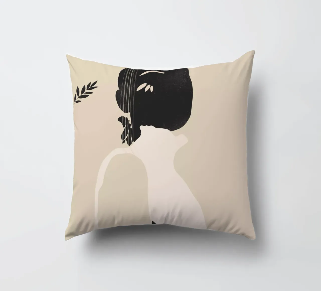 Tropical Girl Abstract Minimal 4 decorative cushion by ThingDesign