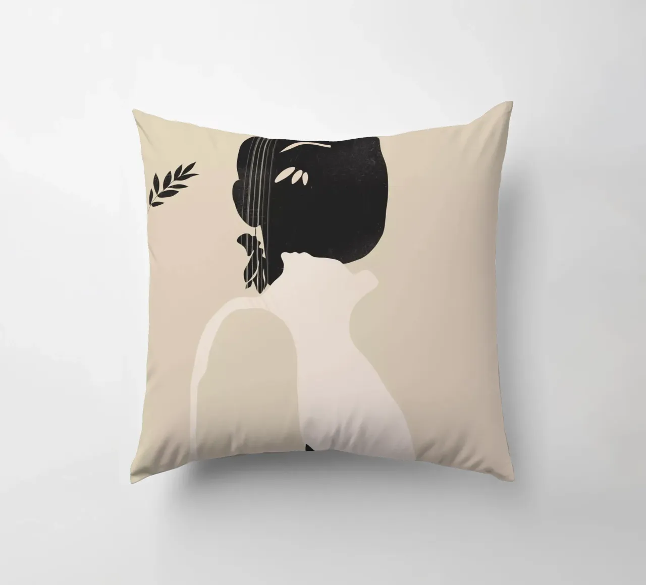 Tropical Girl Abstract Minimal 4 decorative cushion by ThingDesign