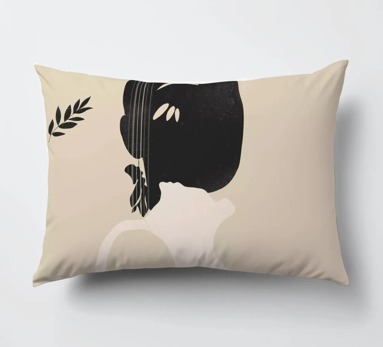 Tropical Girl Abstract Minimal 4 decorative cushion by ThingDesign