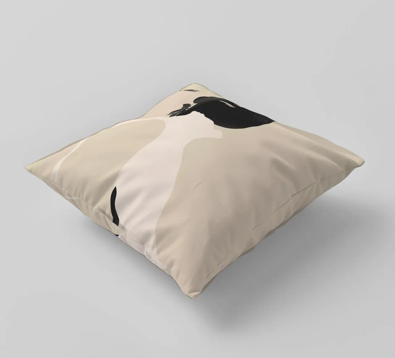 Tropical Girl Abstract Minimal 4 decorative cushion by ThingDesign