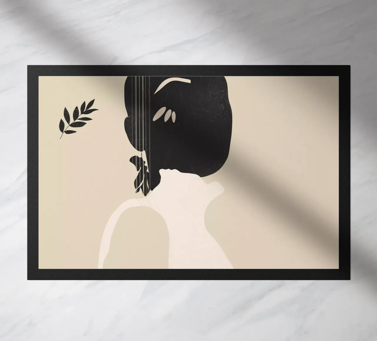 Tropical Girl Abstract Minimal 4 doormat by ThingDesign