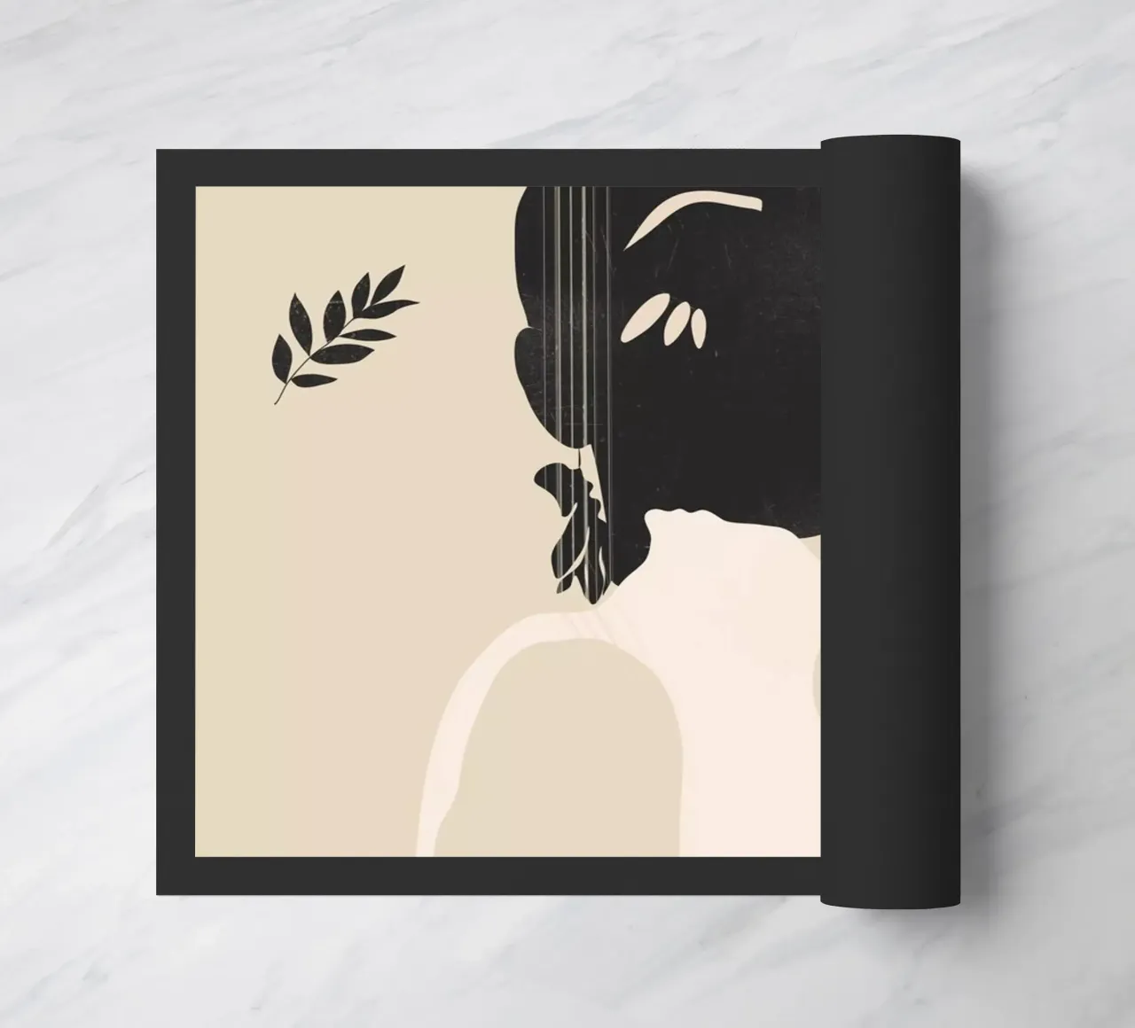 Tropical Girl Abstract Minimal 4 doormat by ThingDesign