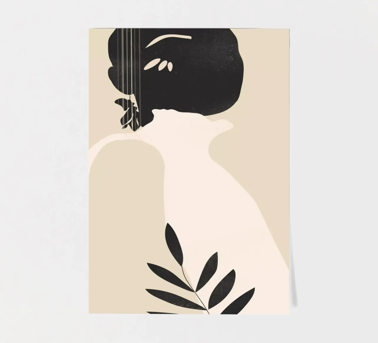 Tropical Girl Abstract Minimal 4 sticker sheet by ThingDesign