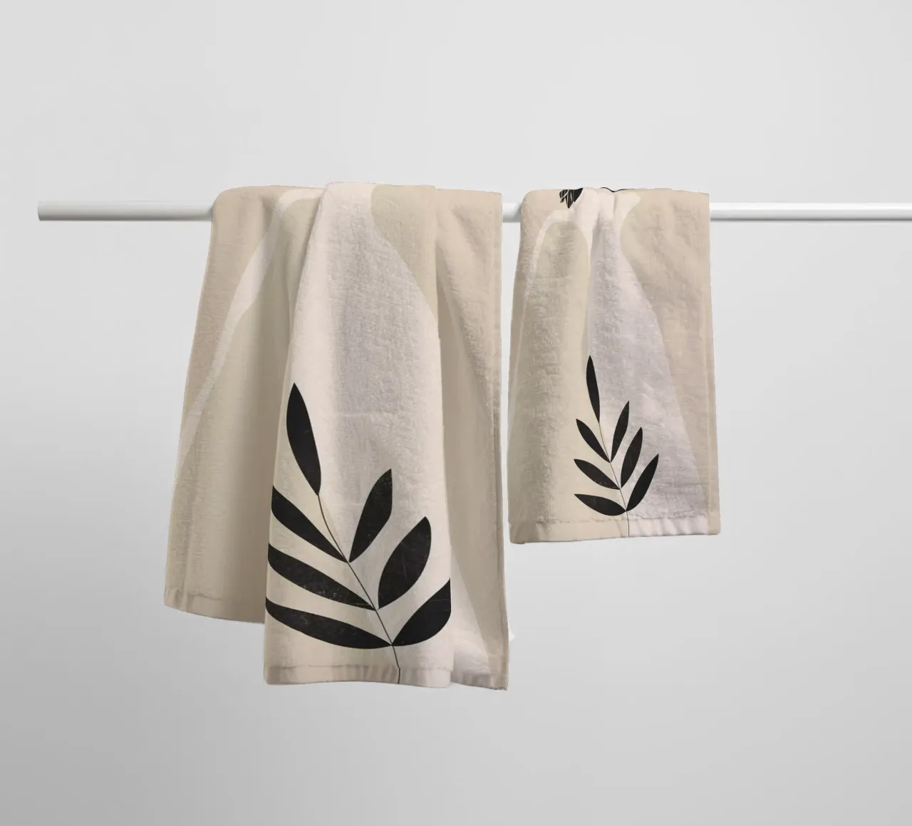 Tropisches Mädchen Abstrakt Minimal 4 Handtuch von ThingDesign