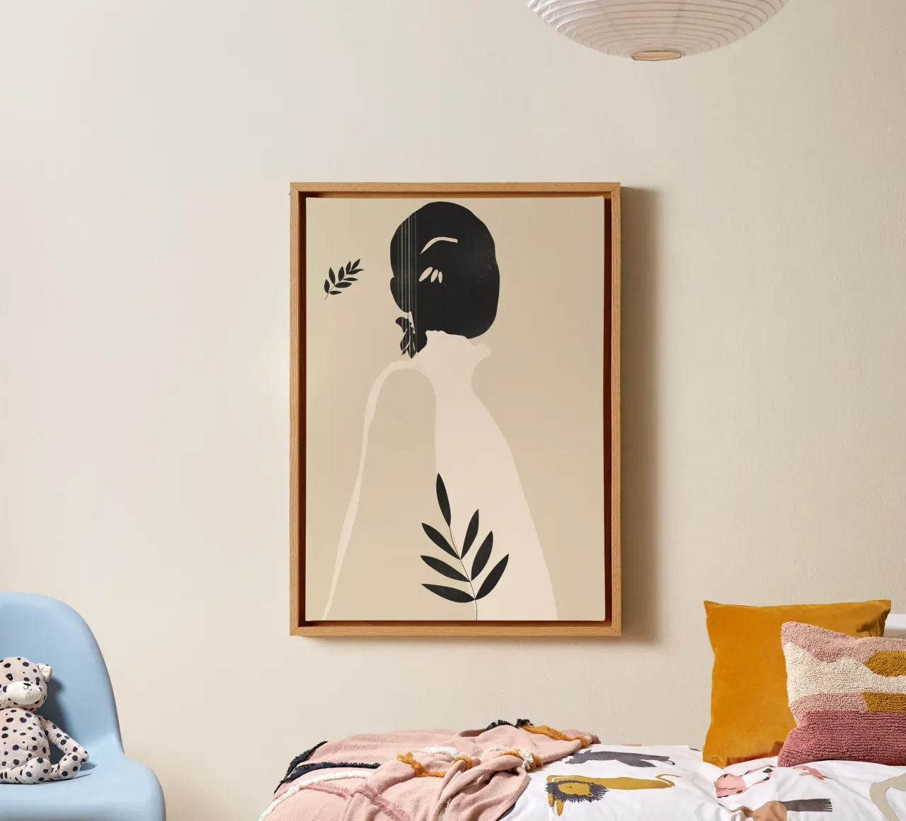 Tropisch Meisje Abstract Minimal 4 canvas van ThingDesign