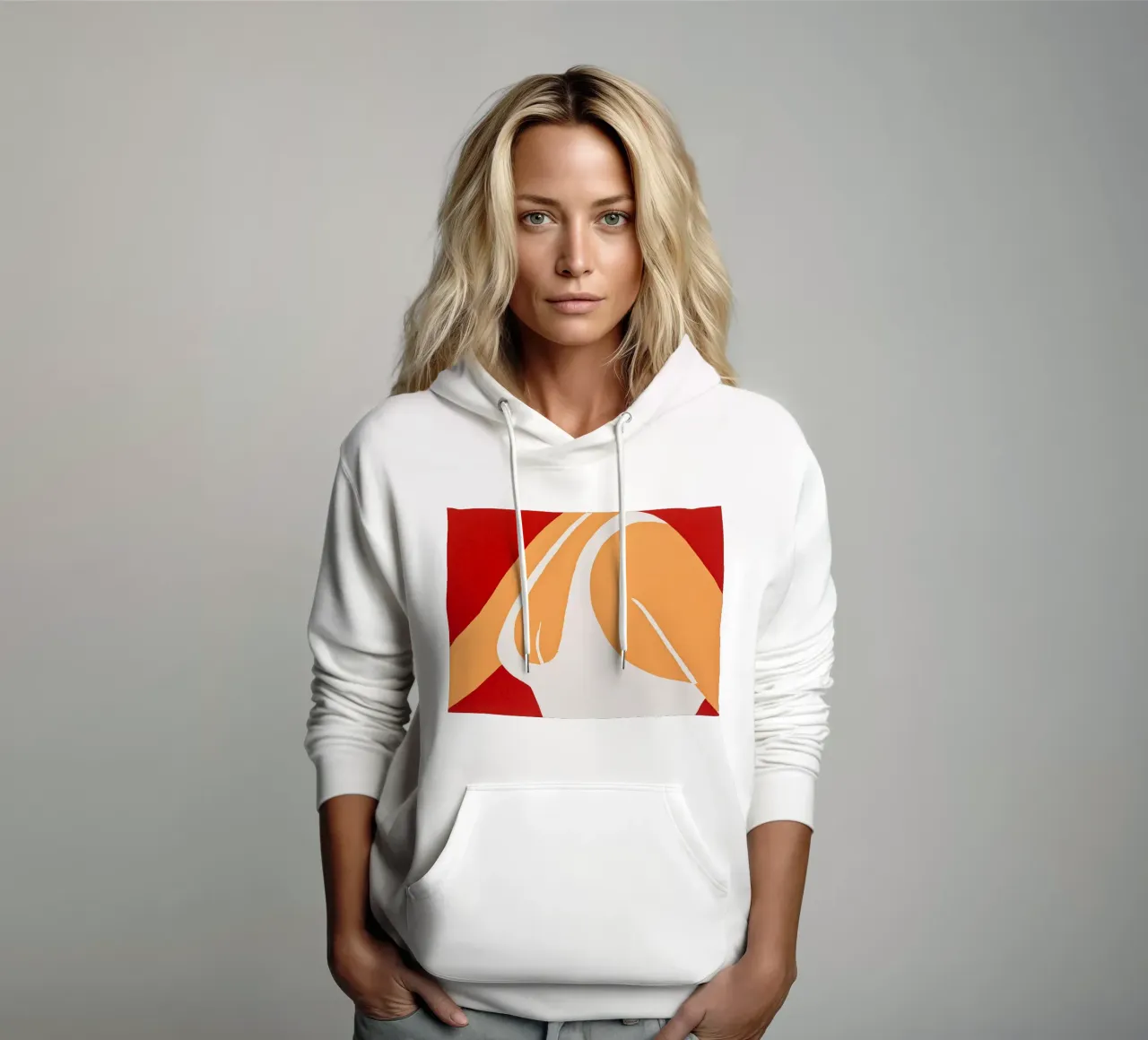 Alex Katz Ragazza della Cola Rossa felpa con cappuccio da Marcobarshop