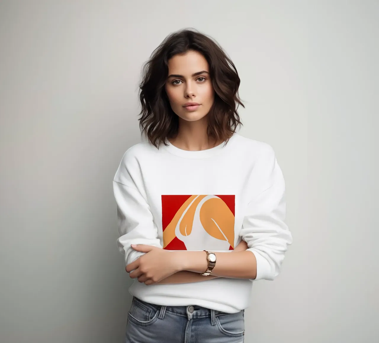 Alex Katz Ragazza della Cola Rossa felpa da Marcobarshop