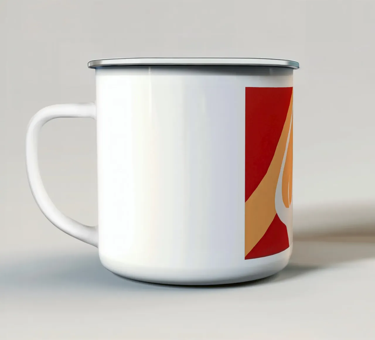 Alex Katz Ragazza della Cola Rossa tazza in smalto da Marcobarshop