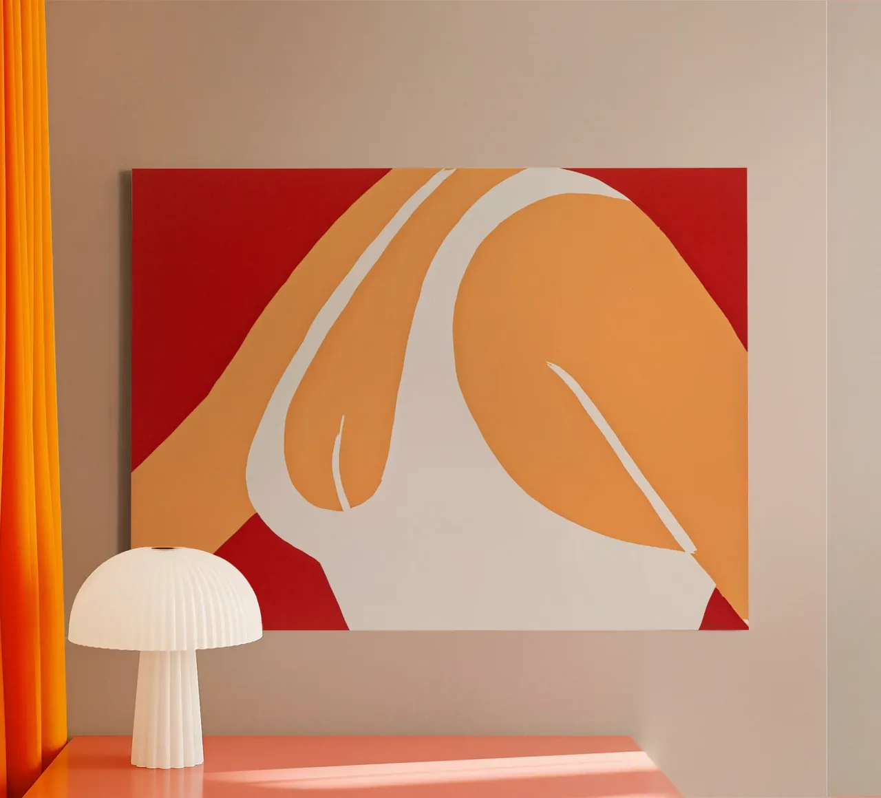 Alex Katz Ragazza della Cola Rossa tela con Cornice a cassetta da Marcobarshop