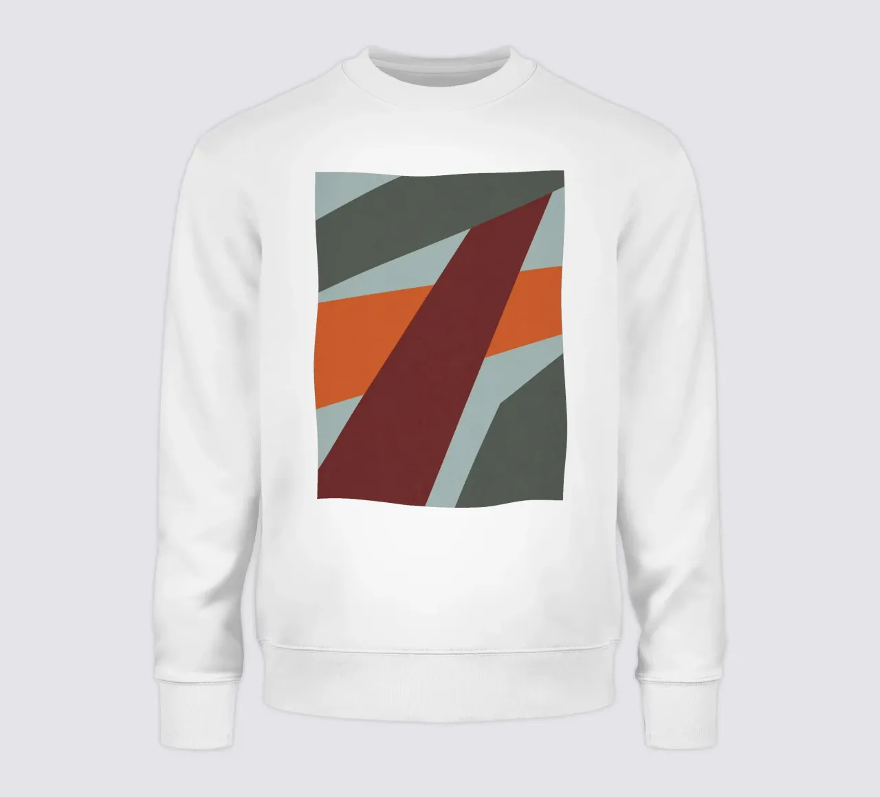 Design geometrico retrò in arancione e verde oliva felpa da Petra Lang