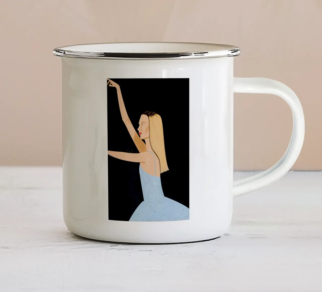 Alex Katz Ballerino tazza in smalto da Marcobarshop
