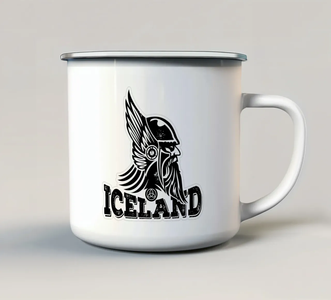 Vichingo islandese tazza in smalto da Mariel Toigo