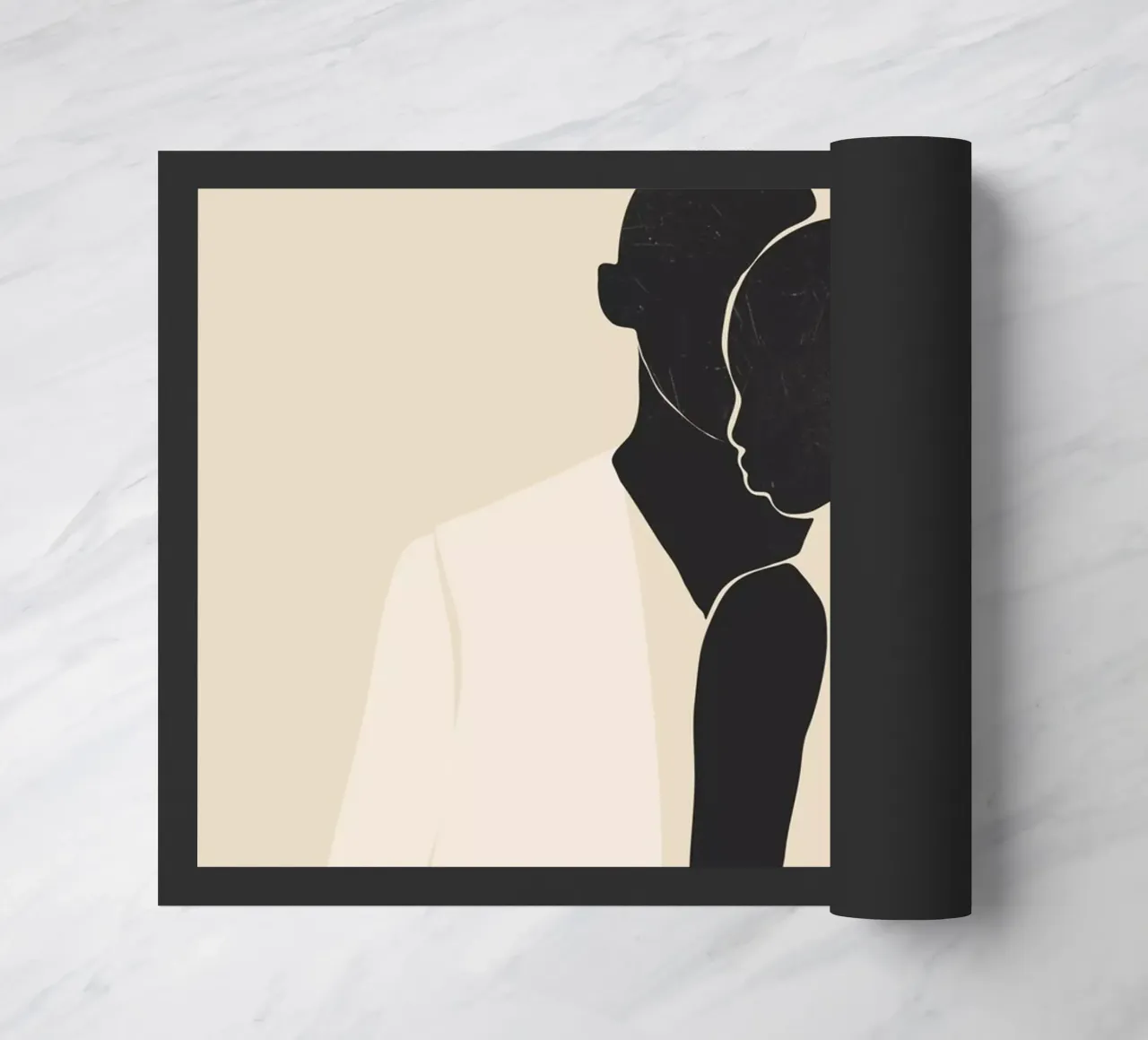 Arte abstracto minimalista Pareja felpudo de ThingDesign