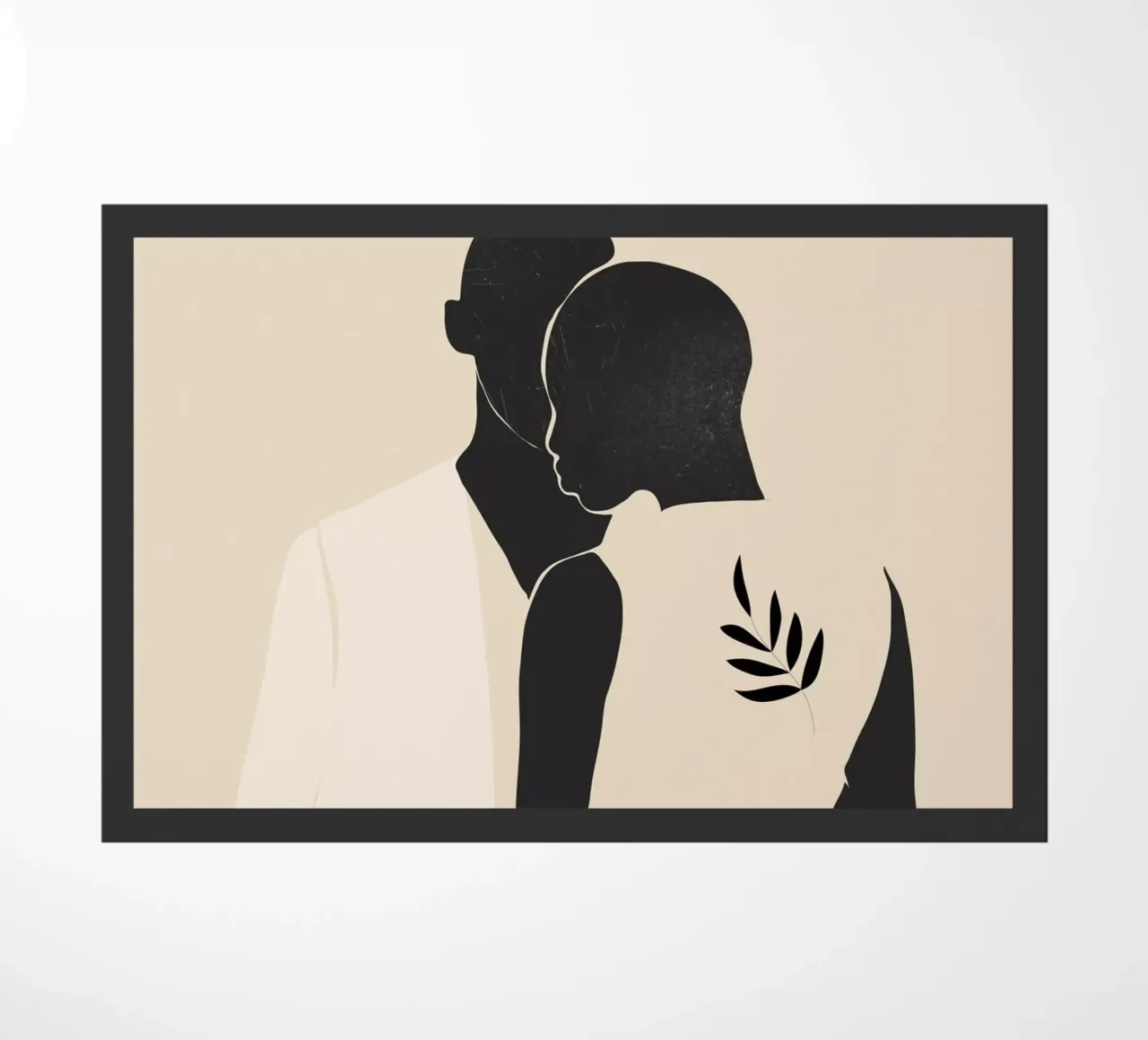 Arte abstracto minimalista Pareja felpudo de ThingDesign