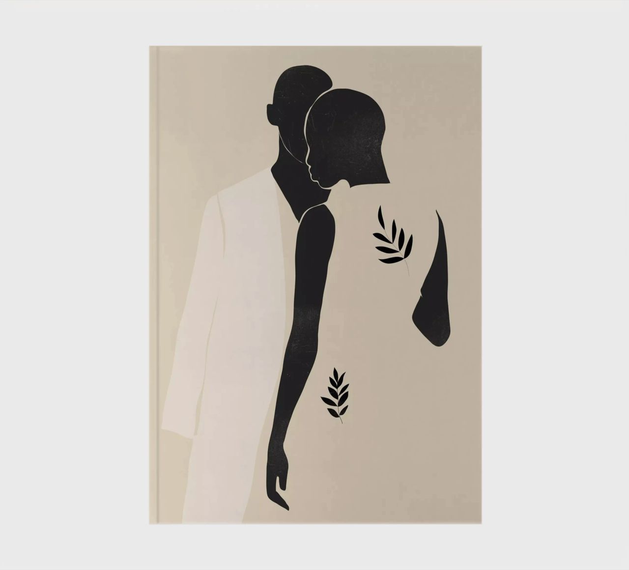Minimal Abstract Art Couple notebook by ThingDesign