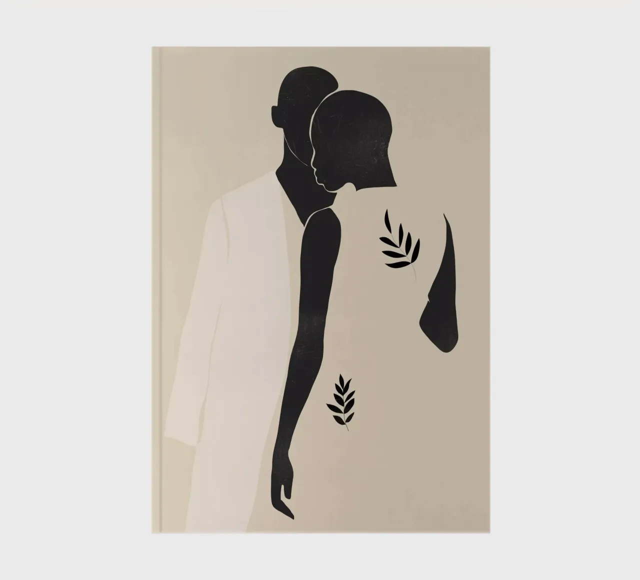 Minimal Abstract Art Couple notebook by ThingDesign