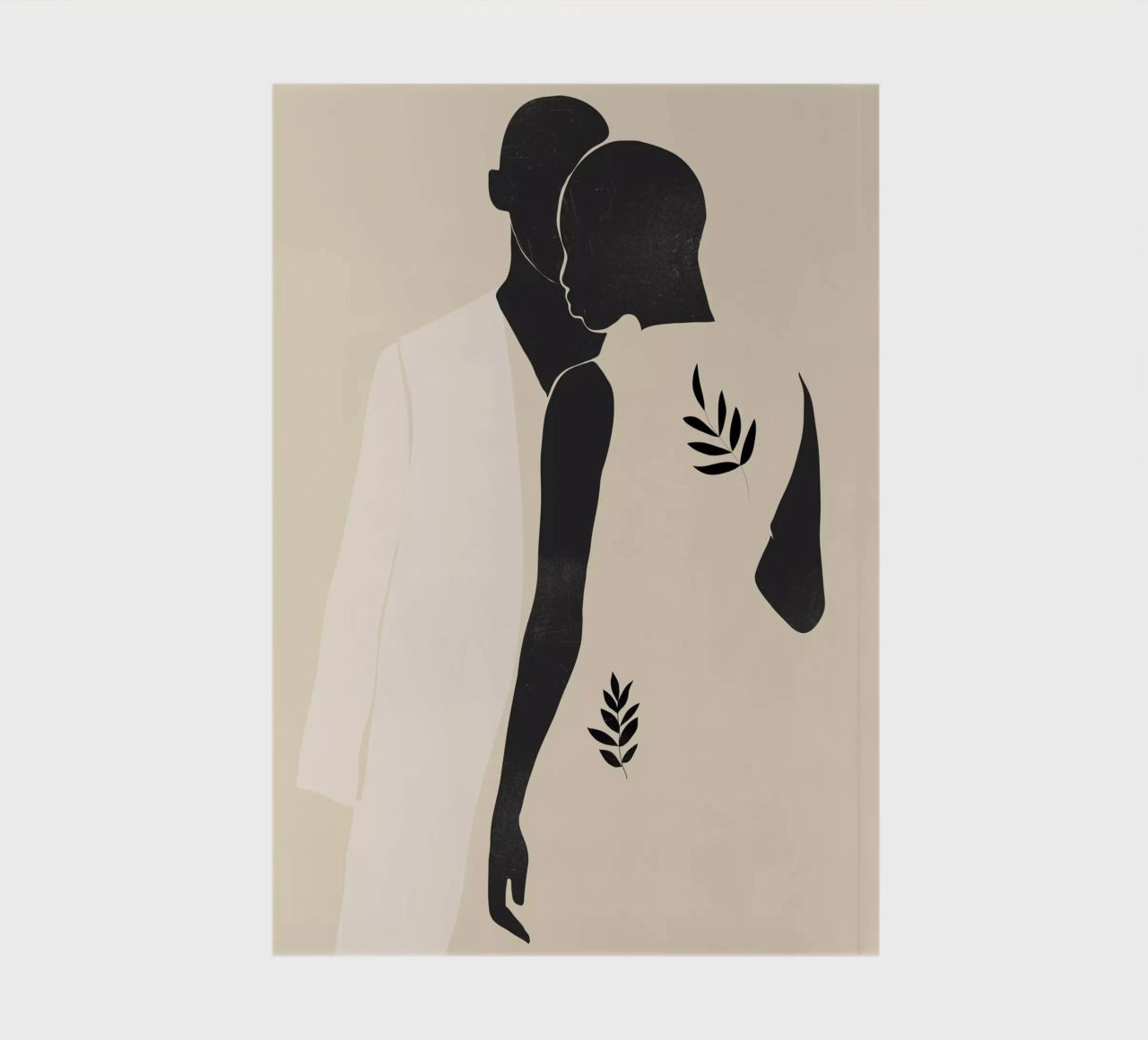 Minimal Abstract Art Couple notebook by ThingDesign