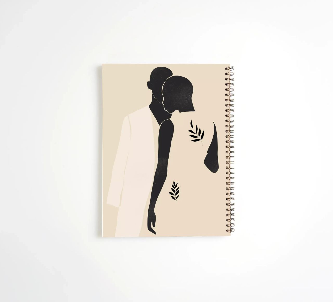 Minimal Abstract Art Couple spiral notebook by ThingDesign