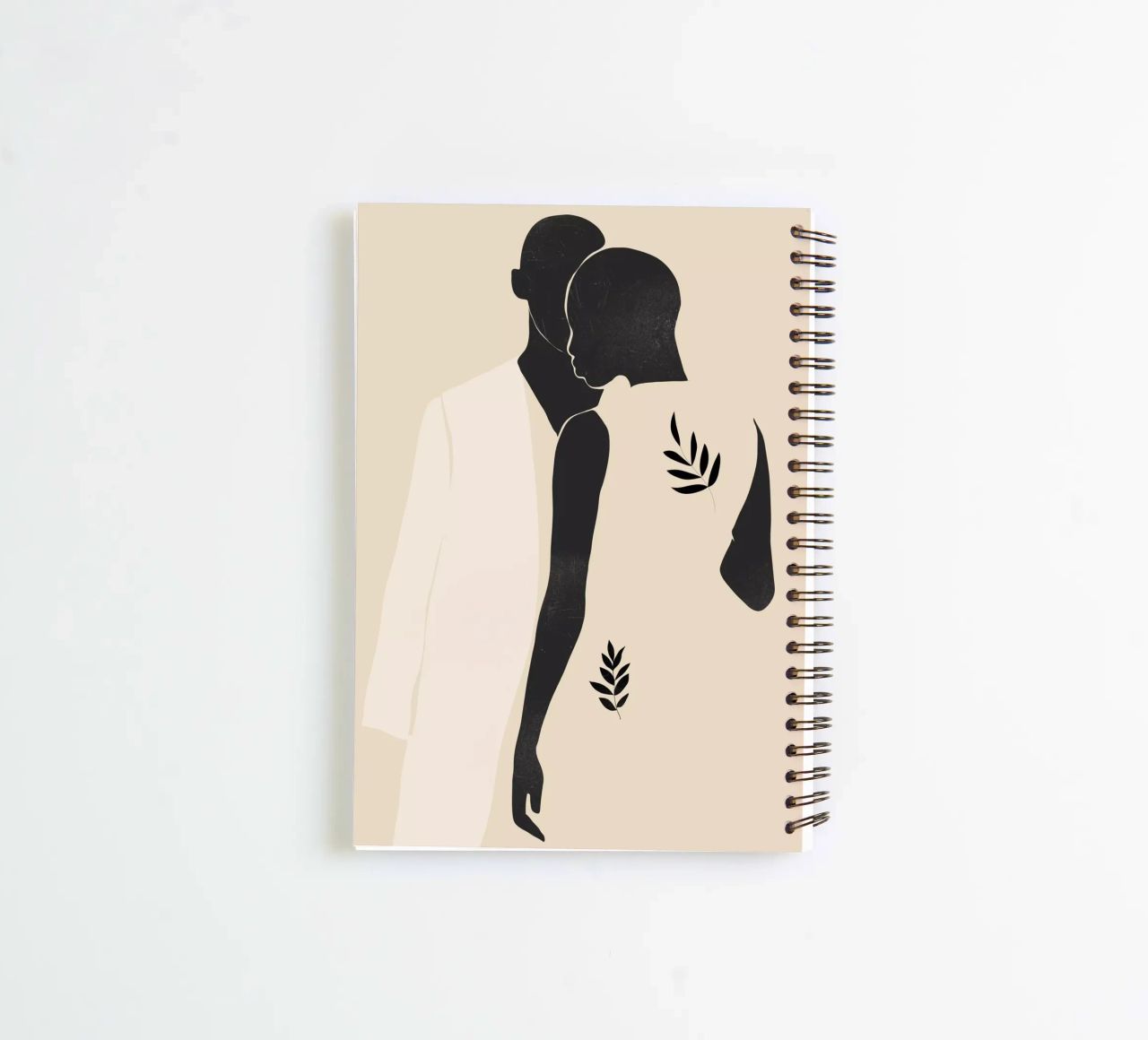 Minimal Abstract Art Couple spiral notebook by ThingDesign