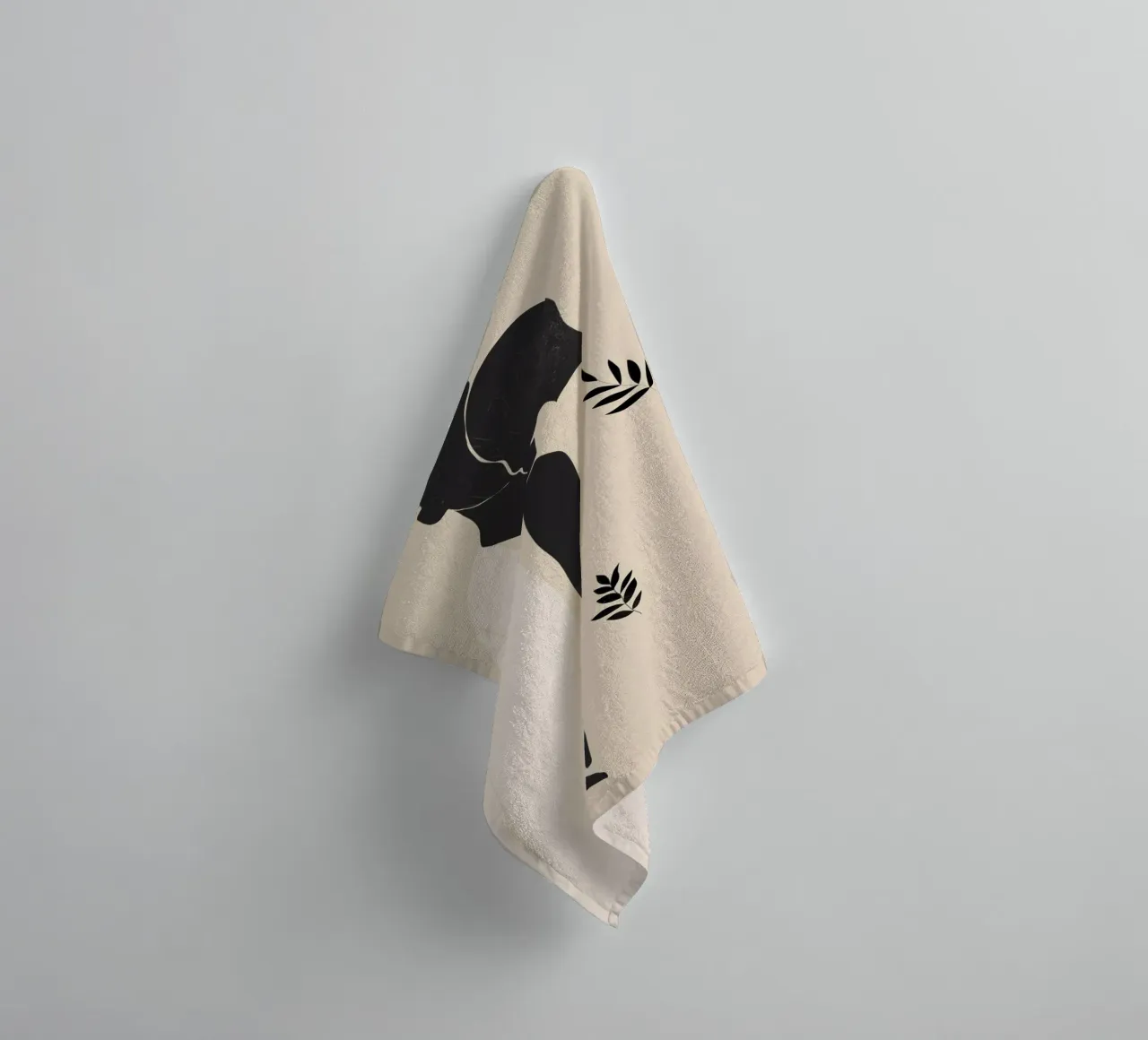 Couple d'art abstrait minimal serviette de bain de ThingDesign