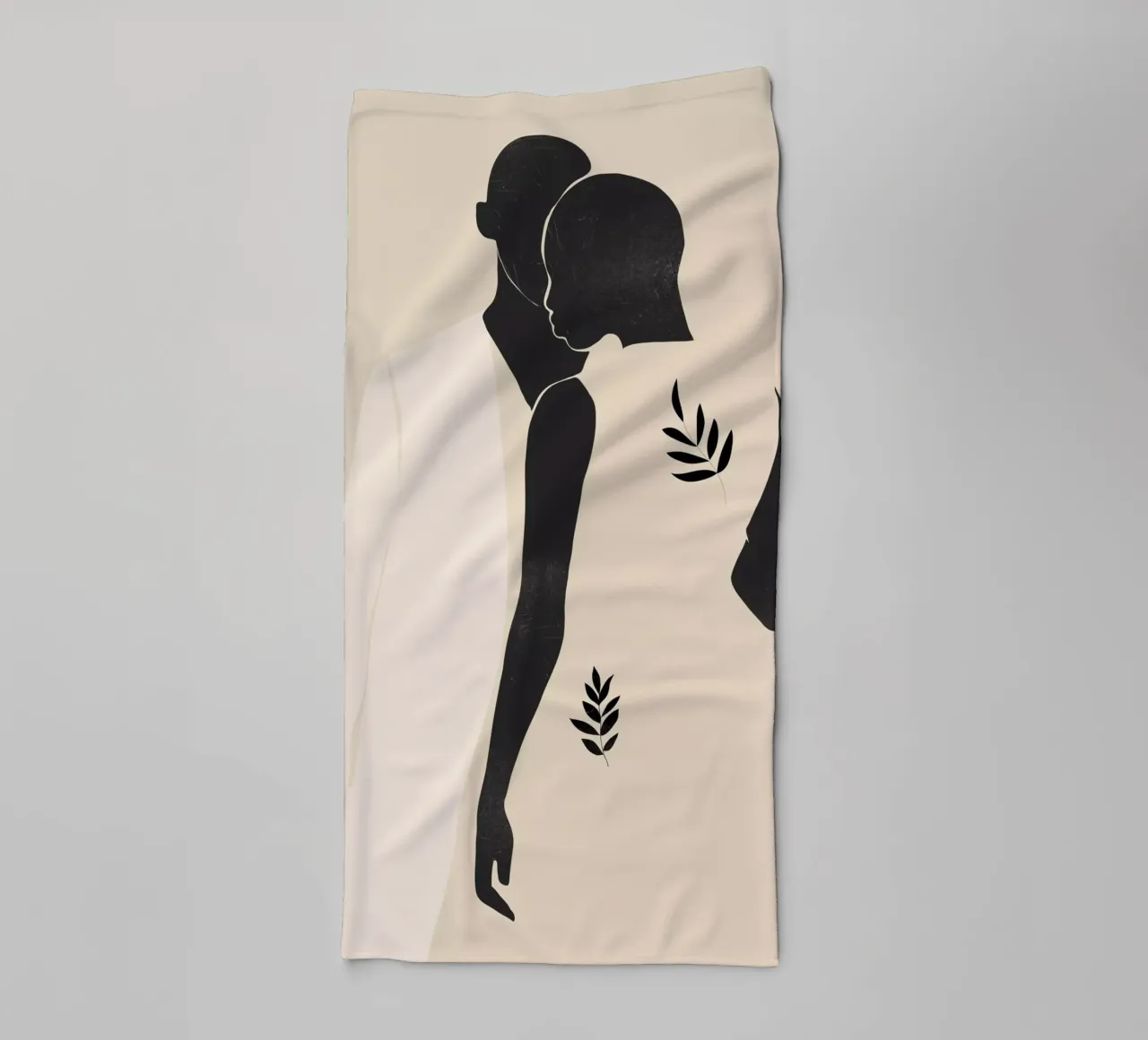 Couple d'art abstrait minimal serviette de bain de ThingDesign