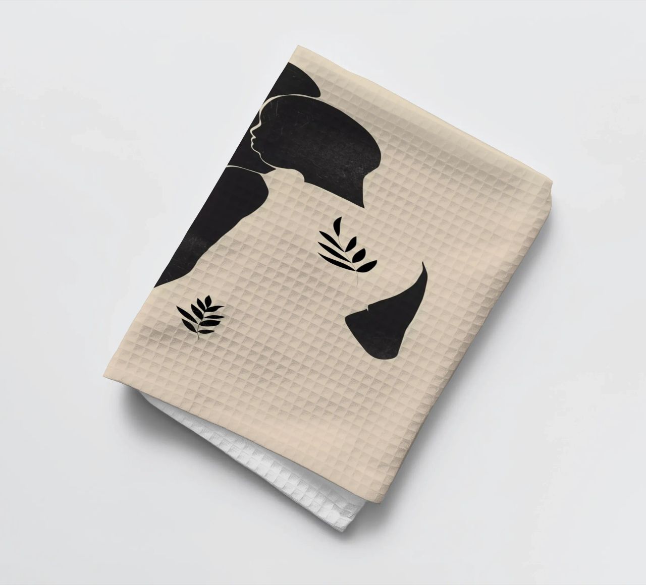Minimal Abstract Art Couple tea towel by ThingDesign