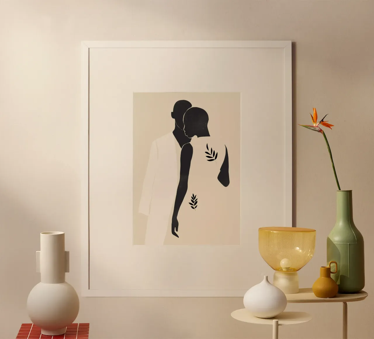 Arte abstracto minimalista Pareja hahnemühle de ThingDesign