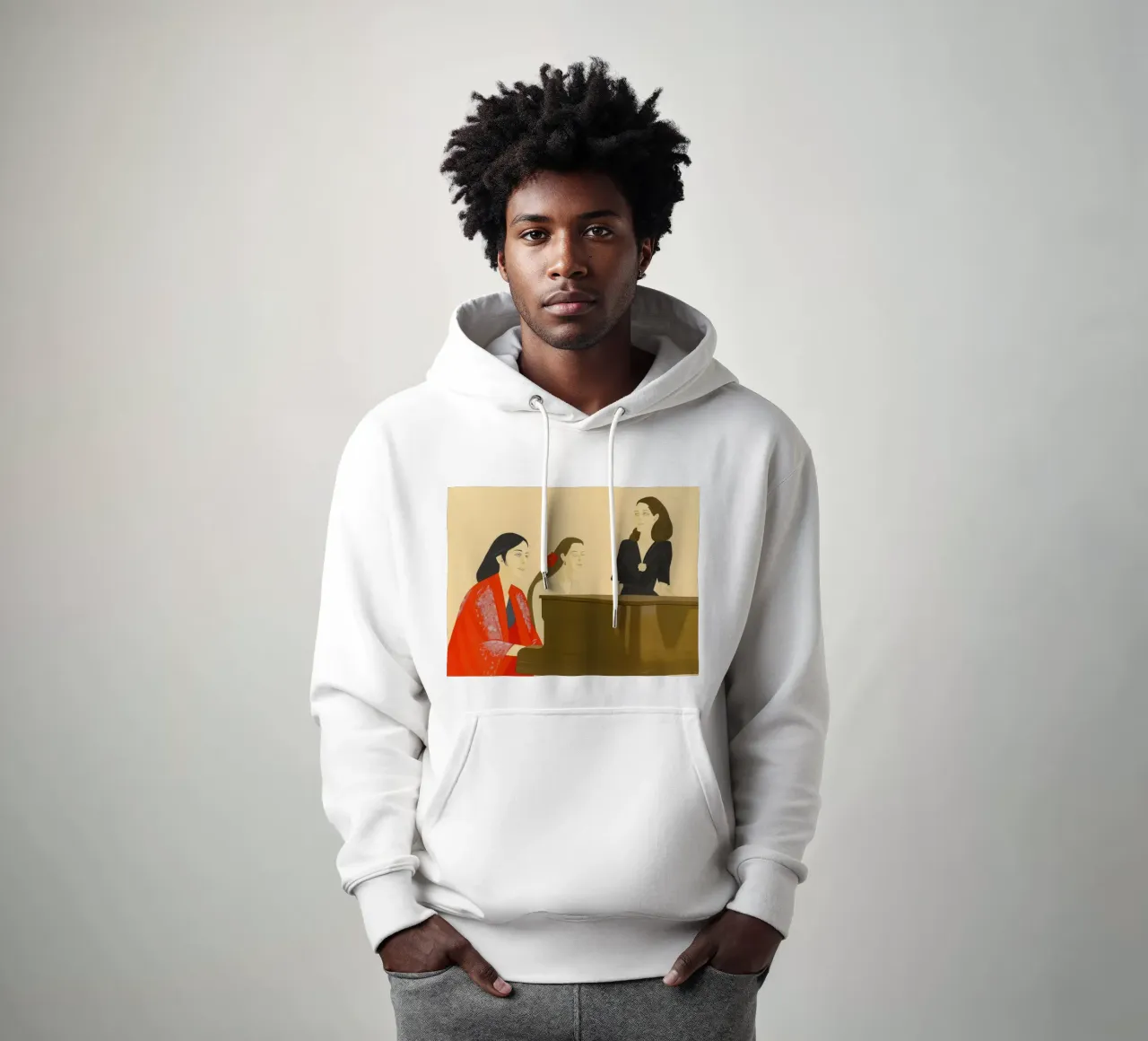 Canzone di Alex Katz felpa con cappuccio da Marcobarshop