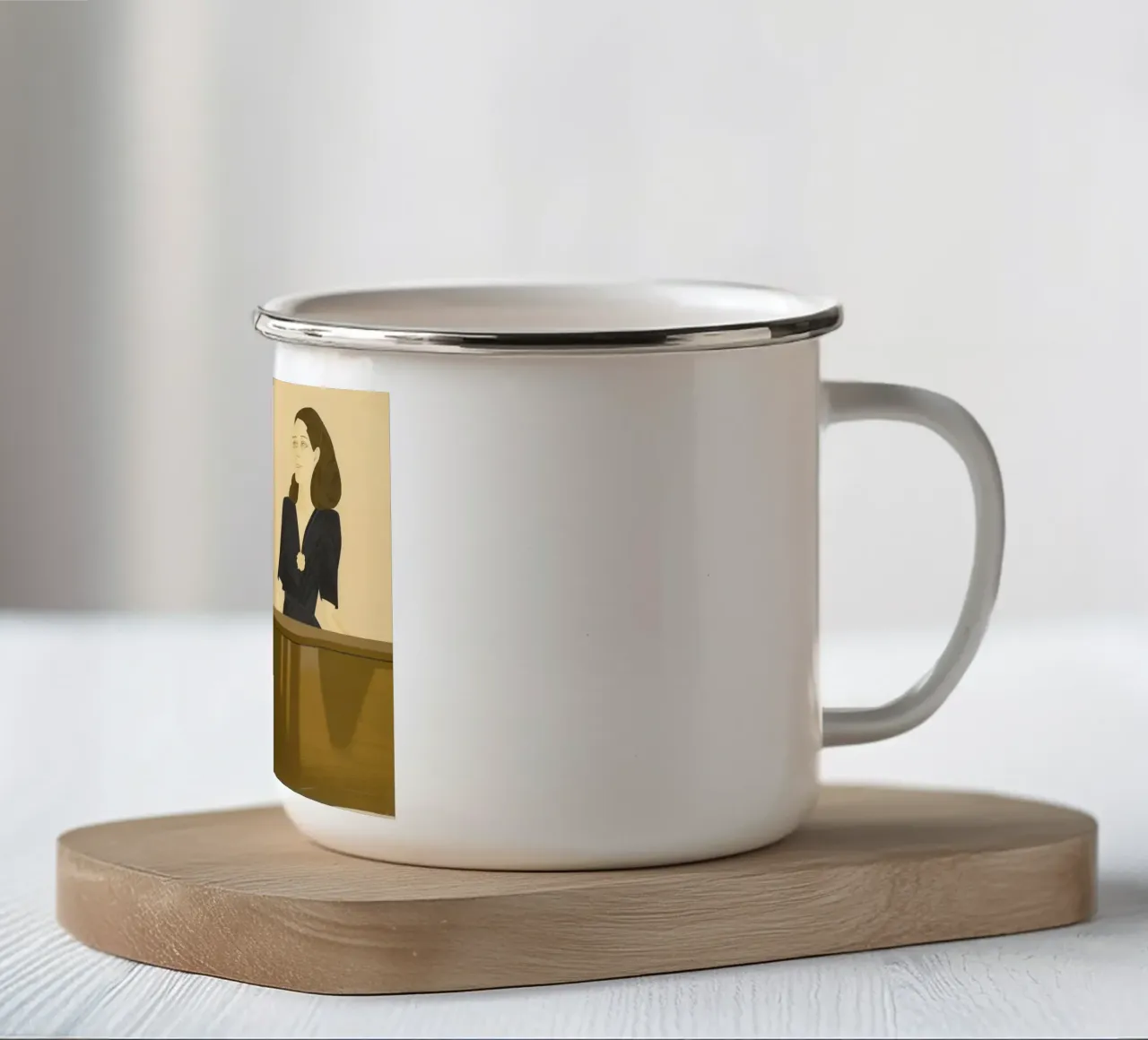 Canzone di Alex Katz tazza in smalto da Marcobarshop