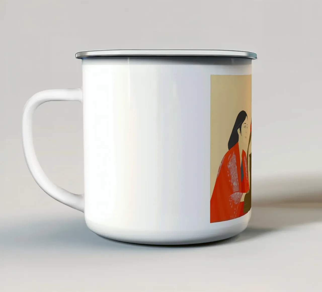 Canzone di Alex Katz tazza in smalto da Marcobarshop