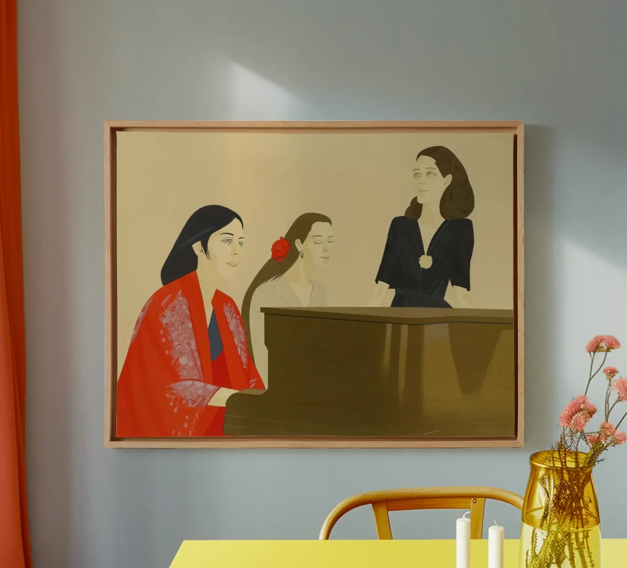 Canzone di Alex Katz tela con Cornice a cassetta da Marcobarshop