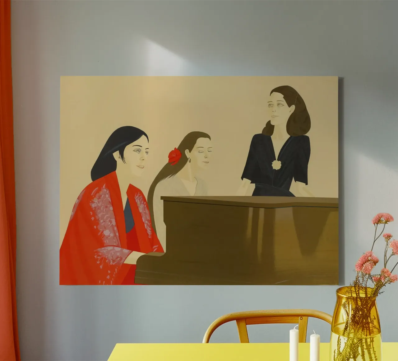 Canzone di Alex Katz tela con Cornice a cassetta da Marcobarshop