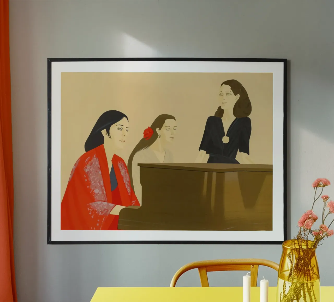 Canzone di Alex Katz poster con telaio in legno da Marcobarshop