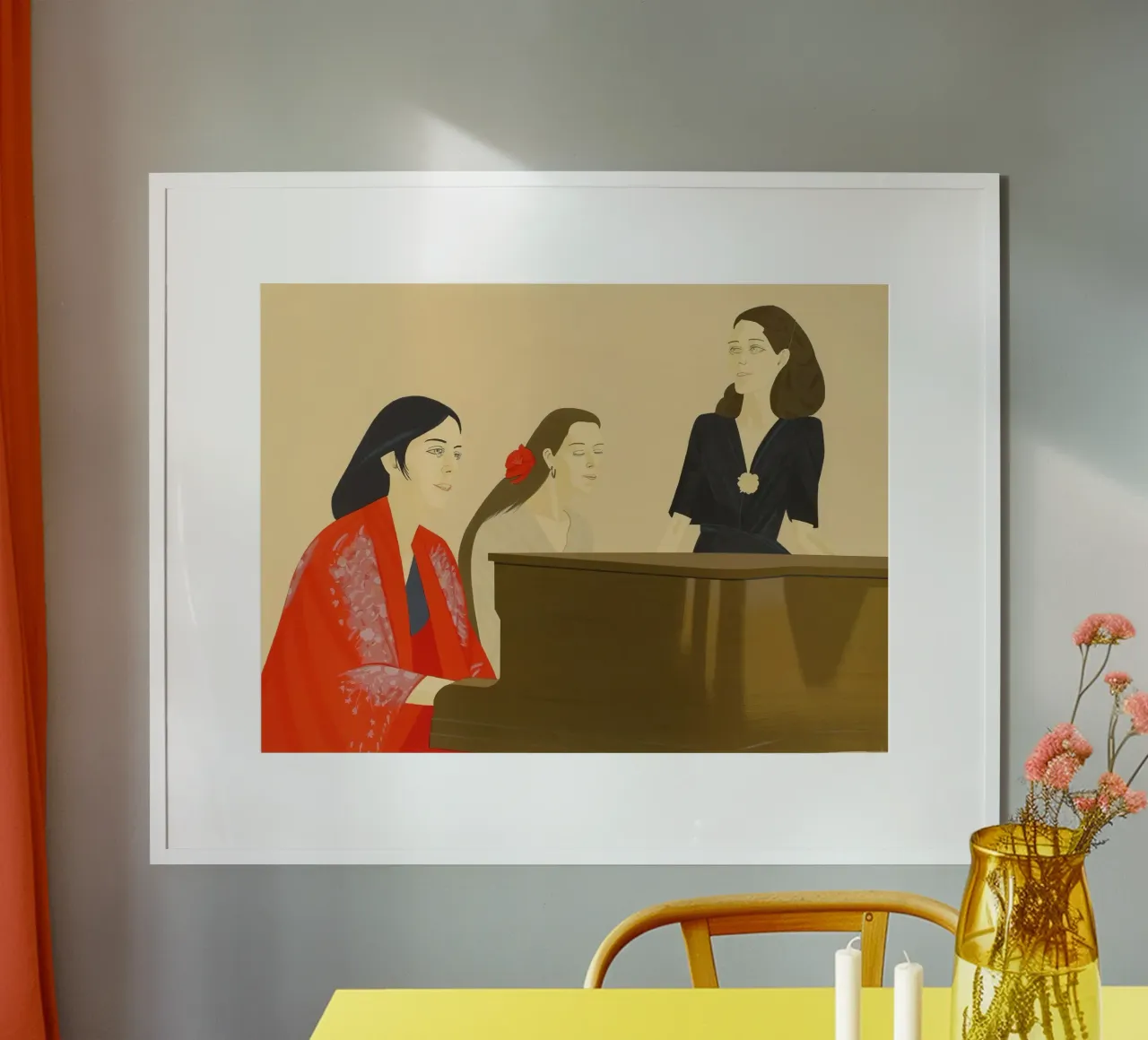 Canzone di Alex Katz poster con telaio in legno da Marcobarshop