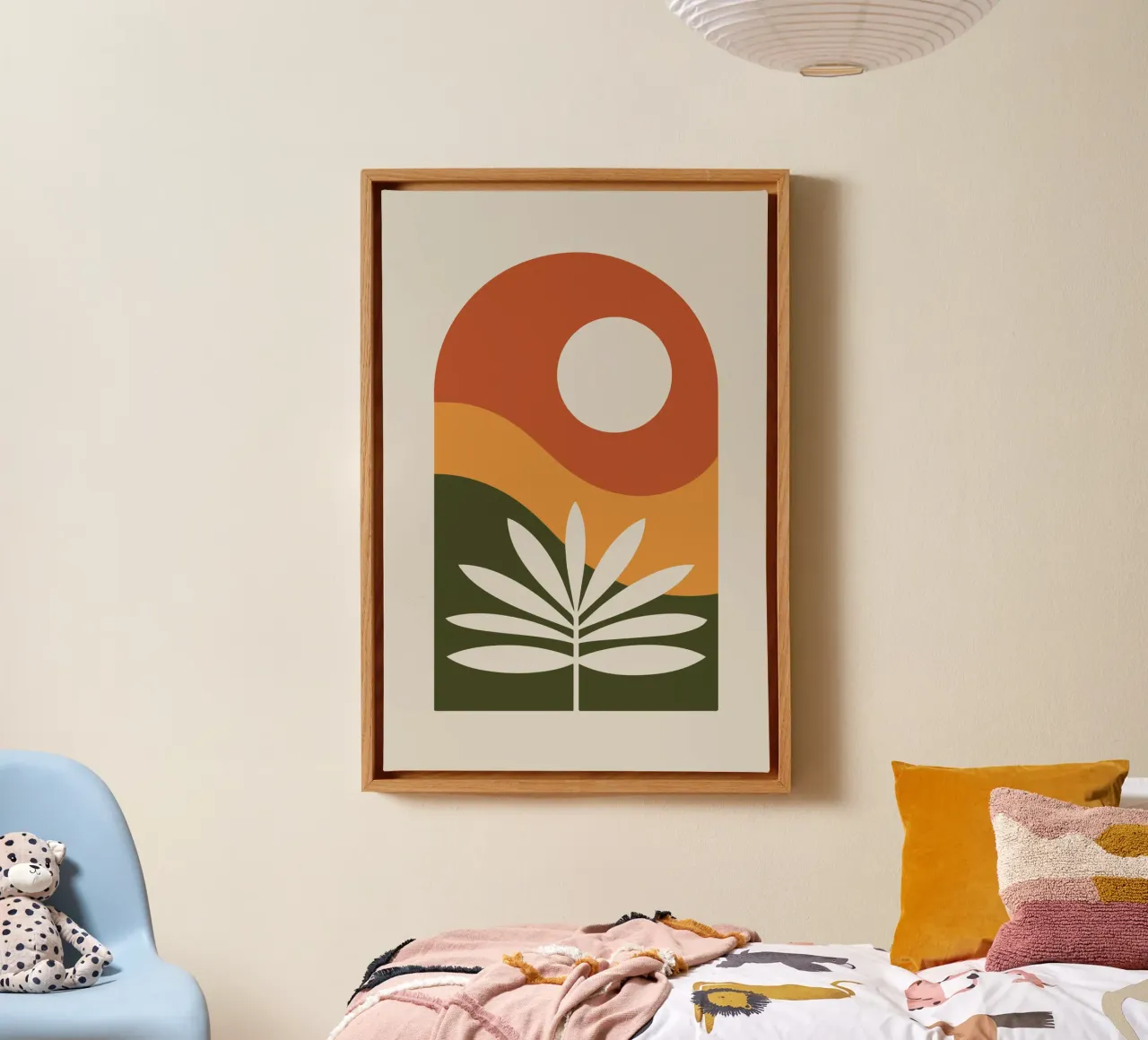 Crescent Moon Bloom tela con Cornice a cassetta da LisaArtes